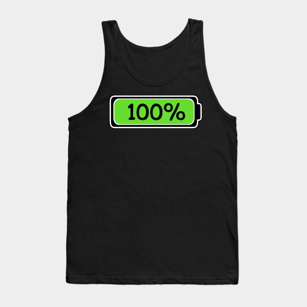 Battery Charger Energy Full Power Tank Top by Anassein.os